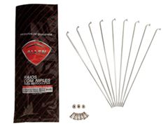RAIO TRASEIRO BIZ100-125/POP100 INOX C/ 36 PEÇAS