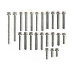 KIT PARAFUSO TAMPA MOTOR FAN/TITAN125KS CROMADO C/ 23 PEÇAS