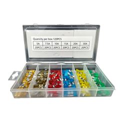 KIT FUSÍVEL LÂMINA MINI C/ ESTOJO 5A-30A 120PCS