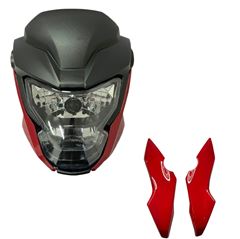 KIT FAROL+TAMPA PAINEL FAN/TITAN160 VERMELHO