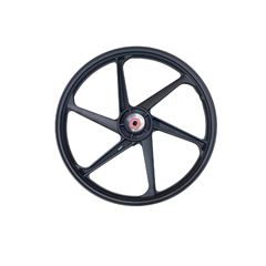 RODA ALUMÍNIO TRASEIRA BIZ100-125 TAMBOR PRETO 6 PONTAS